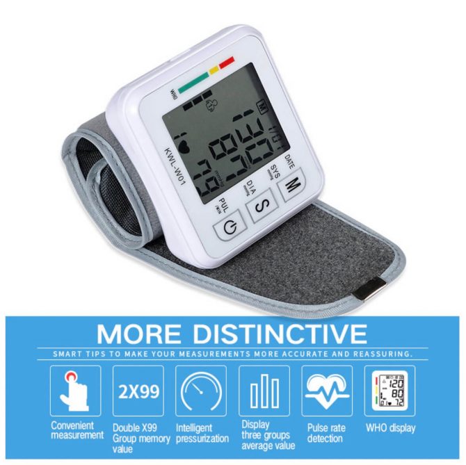 Wholesale Automatic Electric LCD Wrist Cuff Blood Pressure Monitor KWL-W01 - 图片 4