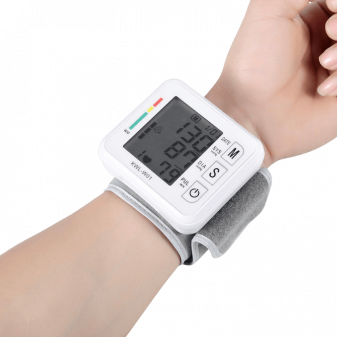 Wholesale Automatic Electric LCD Wrist Cuff Blood Pressure Monitor KWL-W01
