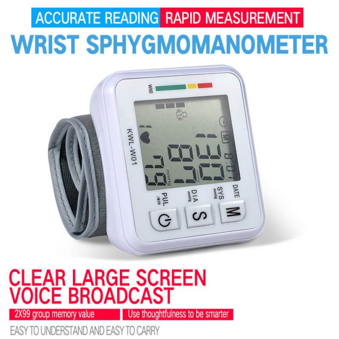 Wholesale Automatic Electric LCD Wrist Cuff Blood Pressure Monitor KWL-W01 - 图片 6
